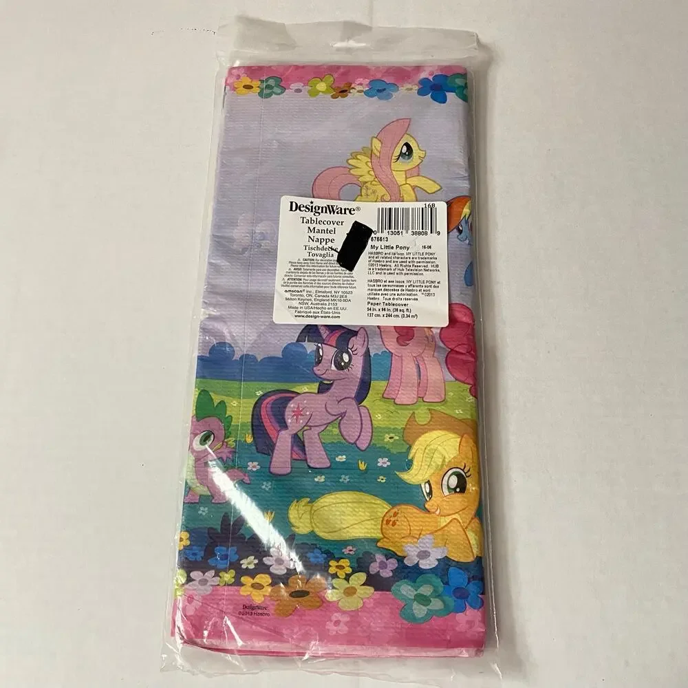 My Little Pony Party Lot Tablecover 8 Invitations Envelopes Hasbro DesignWare